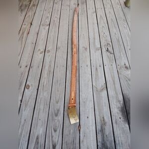 Women's Brown Leather Nocona Belt with Texas Belt Buckle Size 38